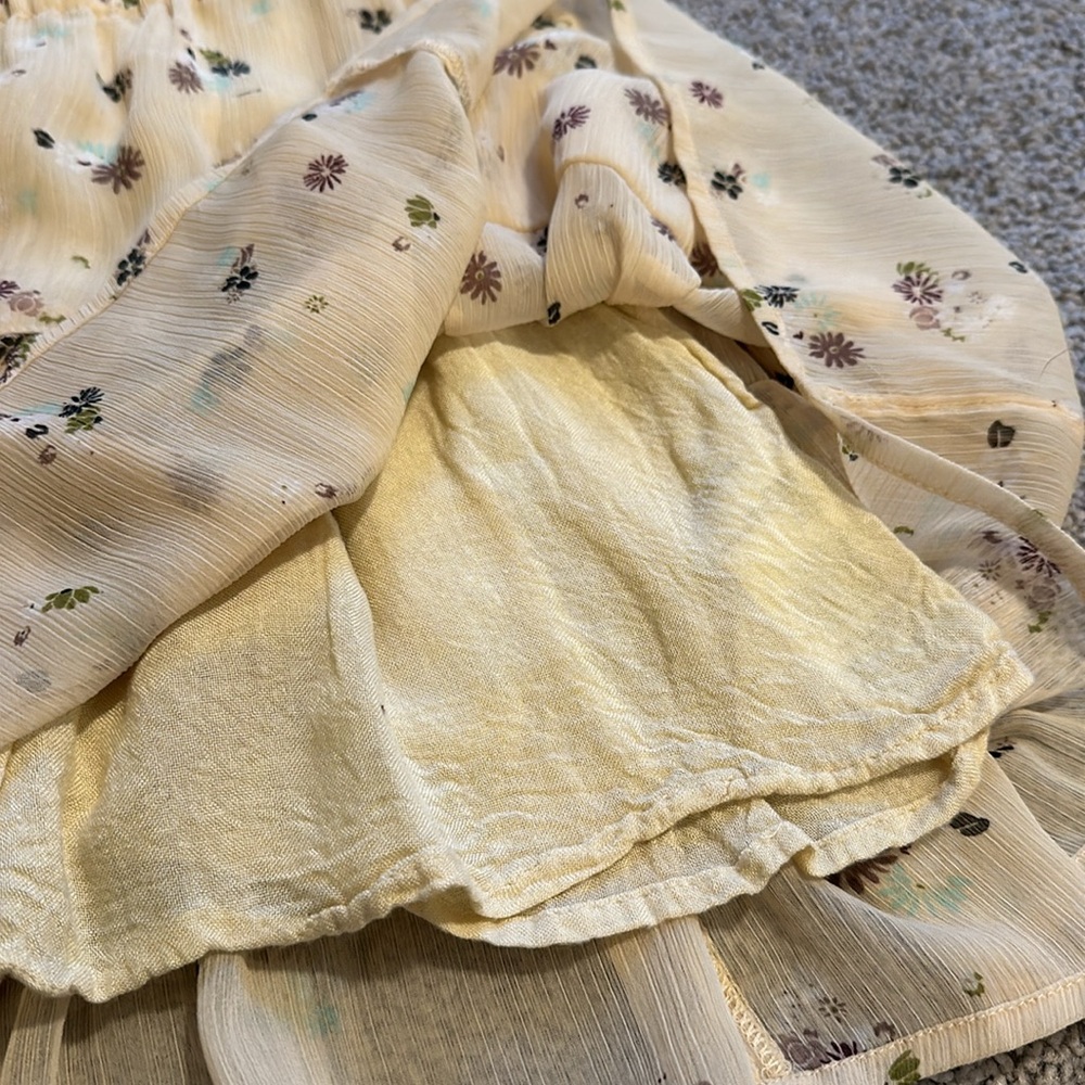 Free people floral ruffle flowy skirt - Picture 4 of 4